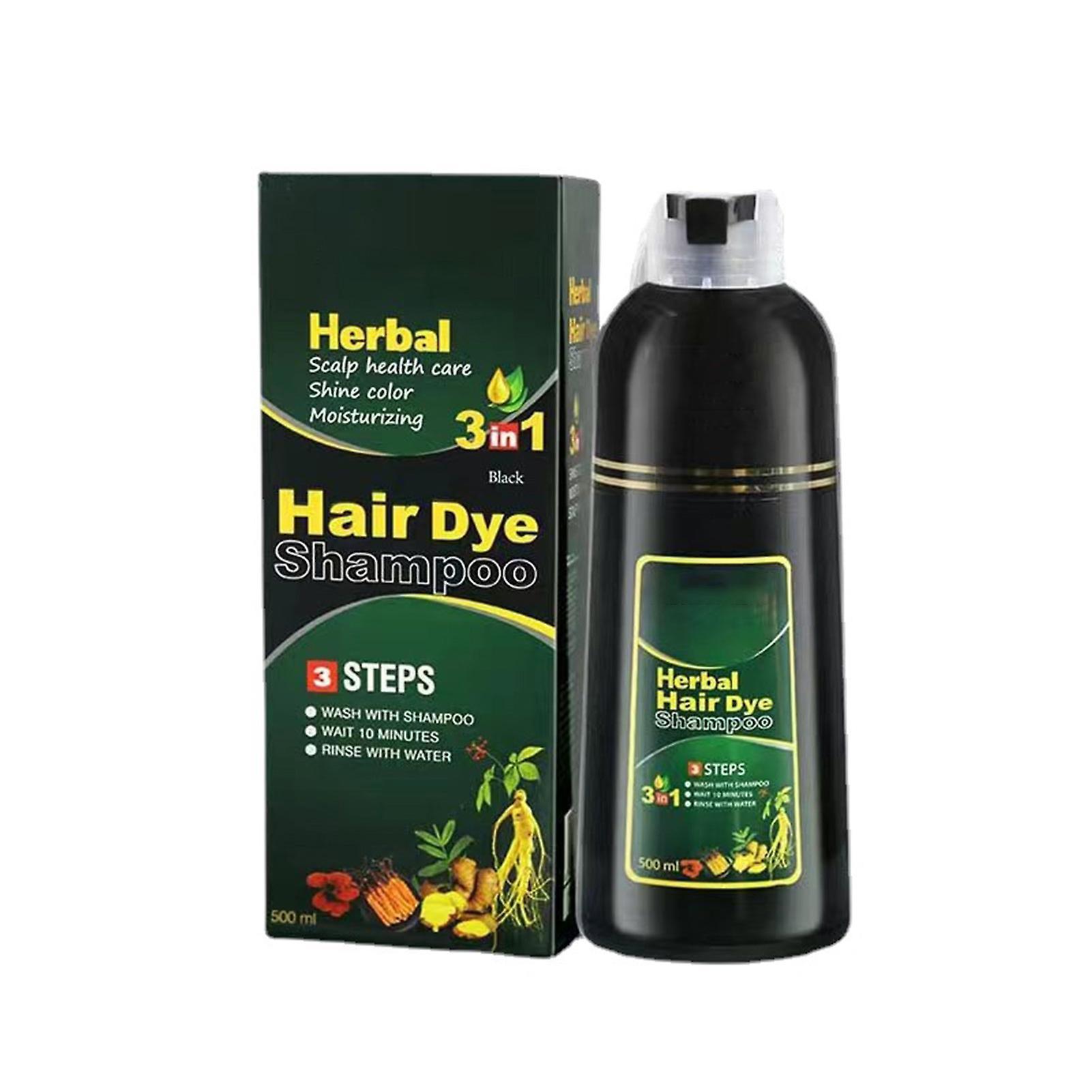 unbrand 500ml Healthy Herbal Hair Dye Household Bubble Foam Hair Dye For Female Male Hair Dye Natural Black