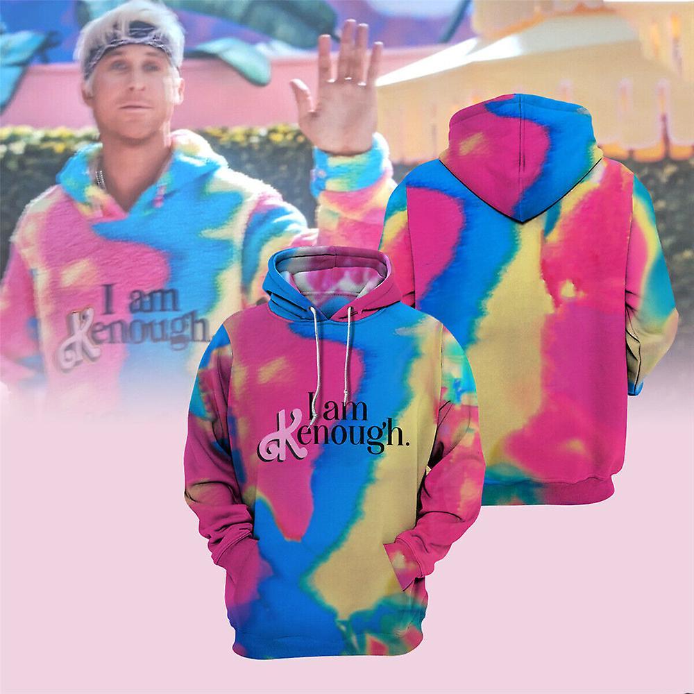 Mylight Barbie The Movie "i Am Kenough" Print Hoodie Adults Hooded Pullover Sweatshirts XL