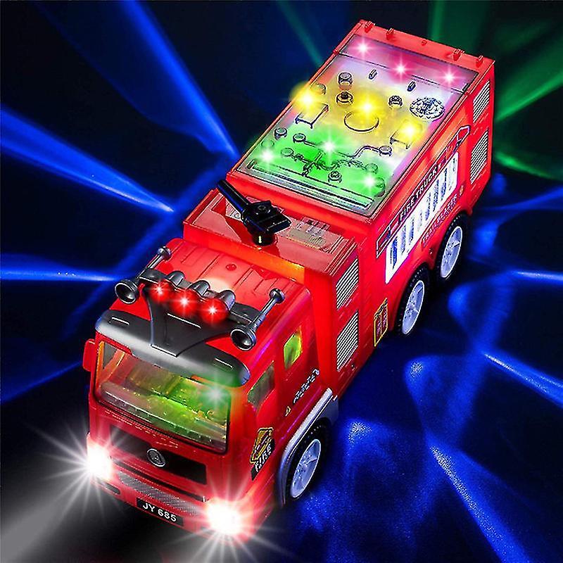 Banmo Electric Fire Truck Kids Toy With Lights Sounds Fire Engine Toy For Children