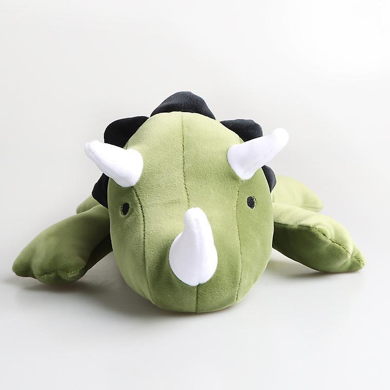 Nbxxl Dinosaur Weighted Down Cotton Dinosaur Cute Triceratops Plush Toy Green Triceratops 38cm