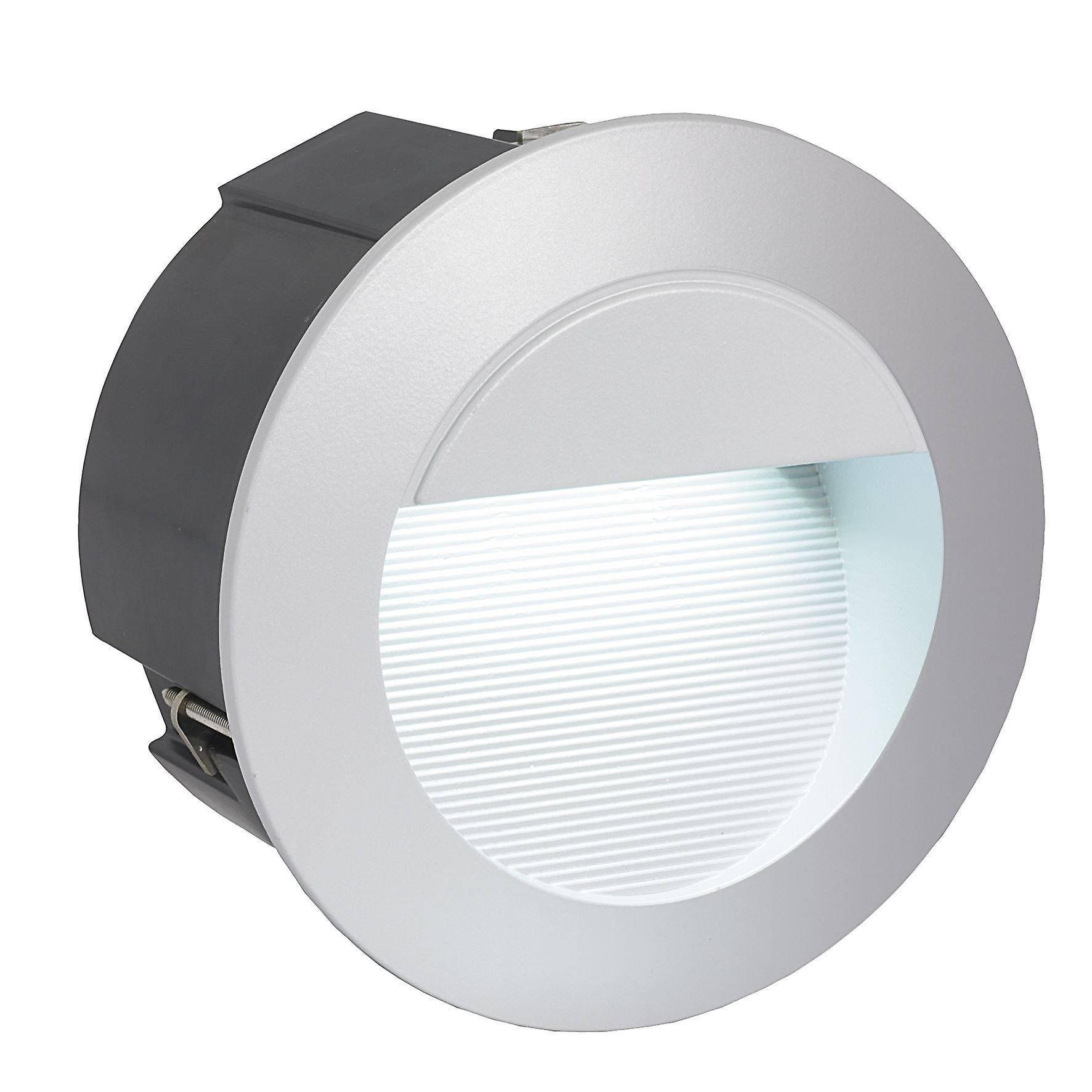 Eglo Lighting Zimba LED Outdoor Recessed Wall Light Silver IP44