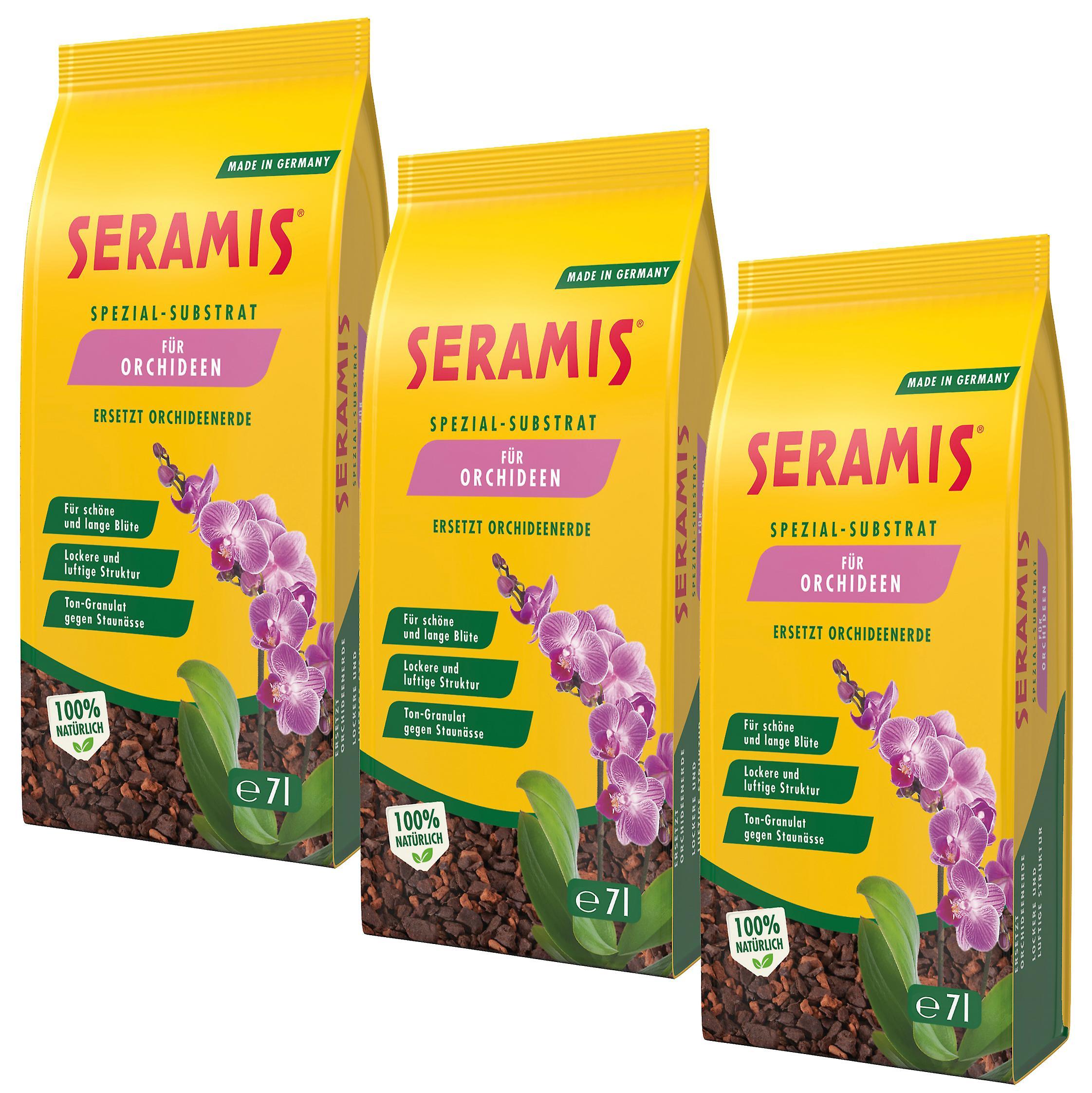 3 x SERAMIS® special substrate for orchids, 7 litres