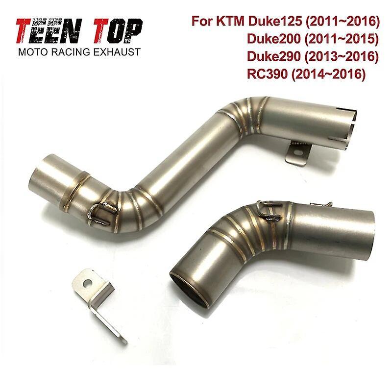 Muggyz For Ktm Duke 125 Duke200 Duke290 Rc390 Decat Pipe Middle Link Pipe 2011 2012 2013 2014 2015 2016 Motorcycle Exhaust Escape Moto Duke125 RC390-2