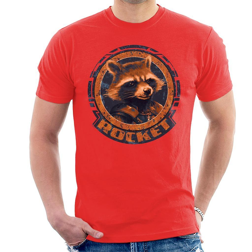 Marvel Guardians Of The Galaxy Vol 2 Rocket Raccoon Men's T-Shirt Red Large