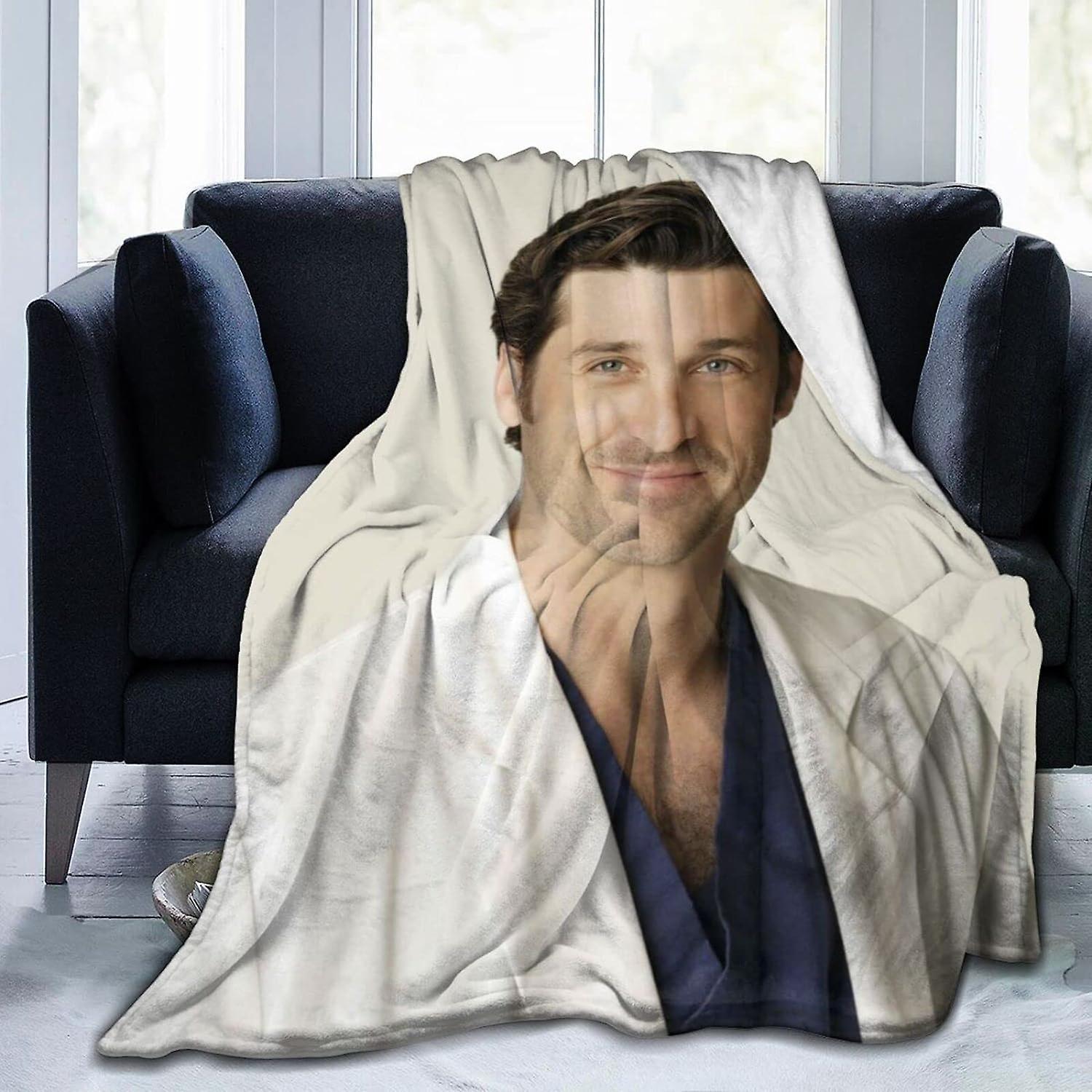 Kerota Soft Plush Throw  Derek Shepherd McDreamy Fleece s for Sofa Bed Travel 60x50in 150x125cm