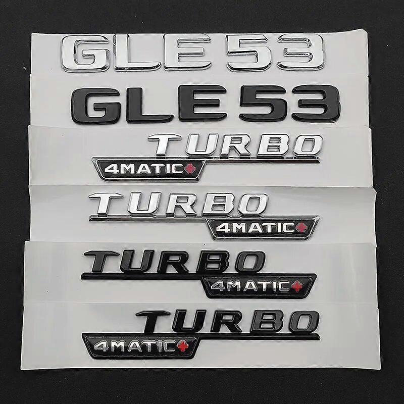 Hikig 3D ABS Car Rear Trunk Badge Sticker Fender Side Emblem GLE 53 Turbo 4matic Logo For Mercedes GLE53 AMG W167 W166 Accessories AMG(Trunk Letter...