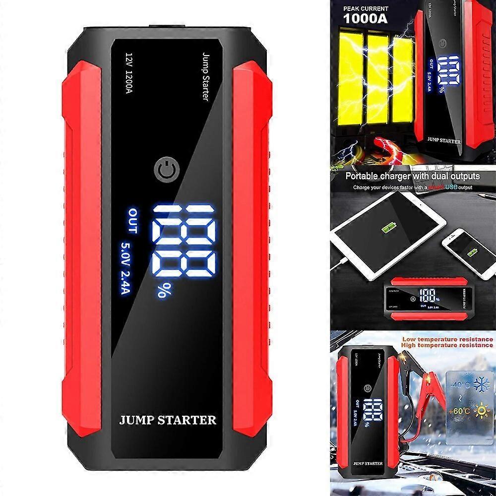 Redkid 30000mah Portable Car Jump Starter PowerBank Car Battery Booster Charger 12V Starting Device Petrol Diesel Car Emergency Booster