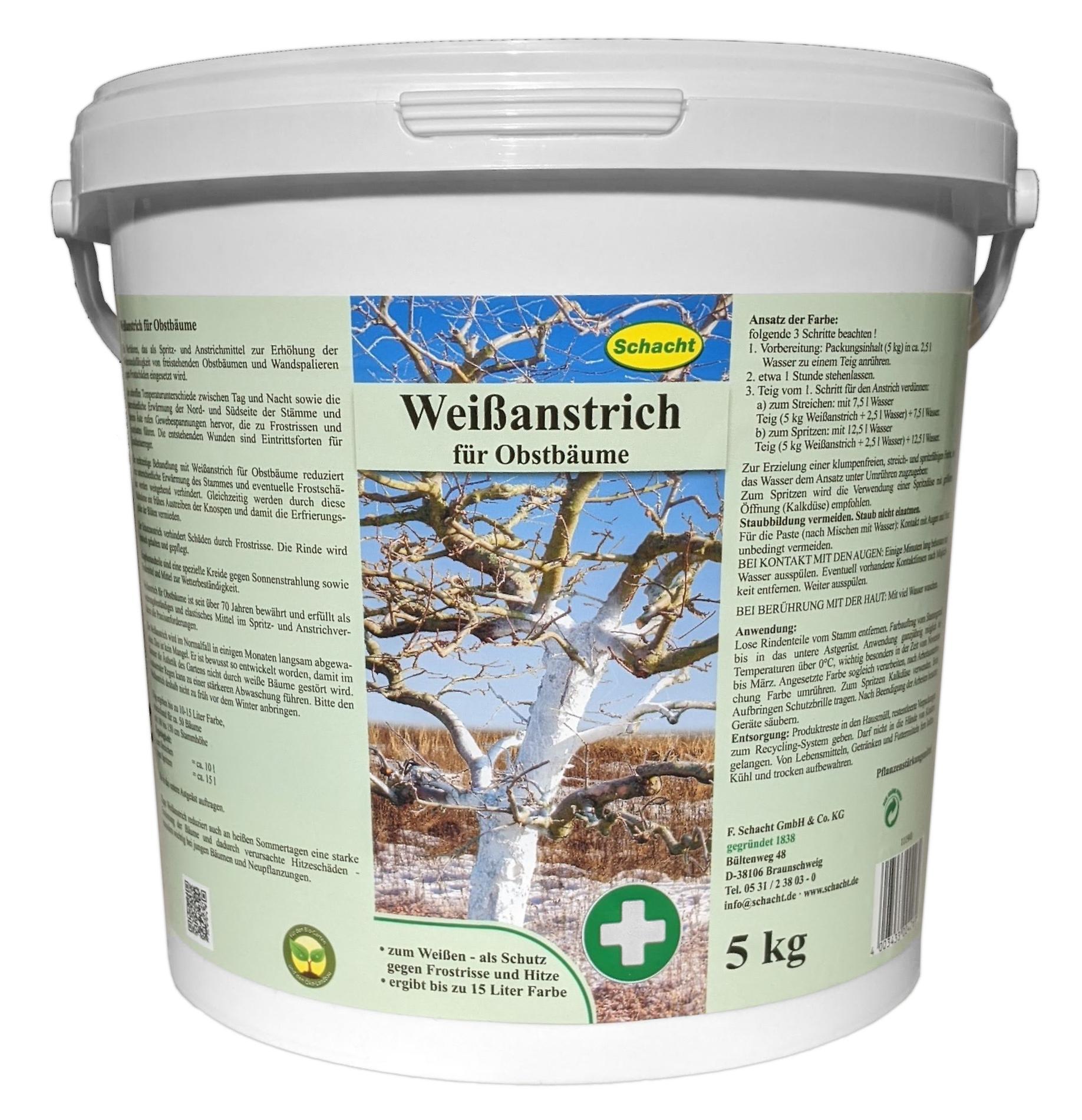 Schacht SHAFT white paint for fruit trees (powder), 5 kg bucket