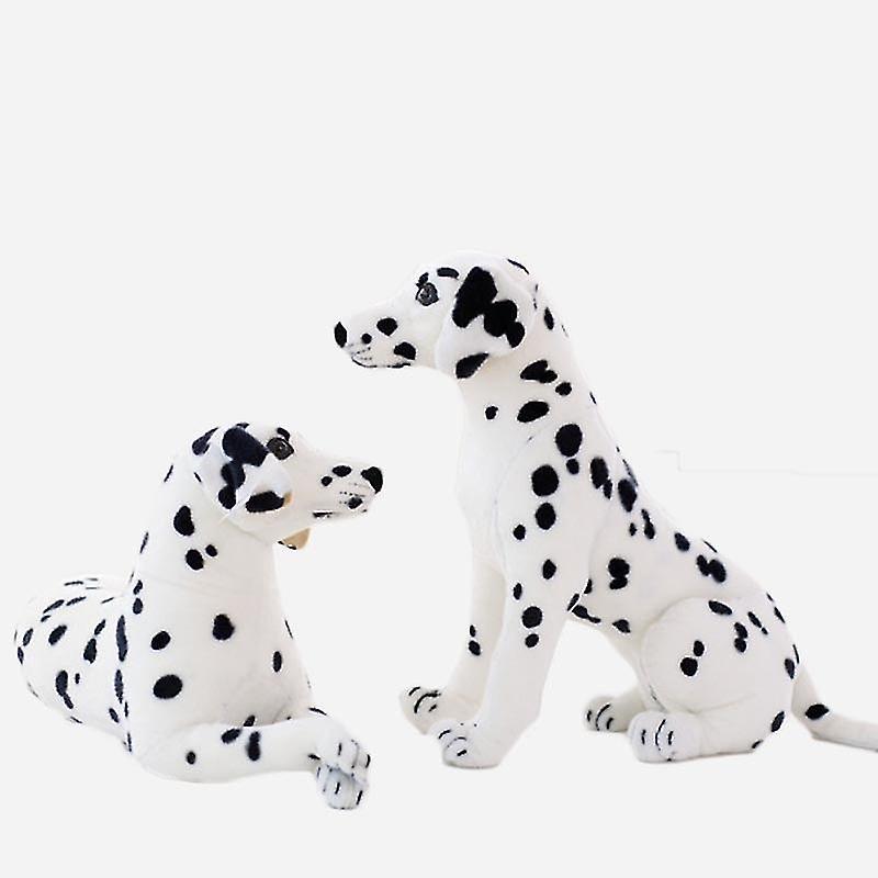 Elciaicle 30/40/50cm Stuffed Animals Dog Dalmatian Plush Toy Lifelike Giant Dog Toy Realistic Animal Kids Toys Gift For Children standing 30cm