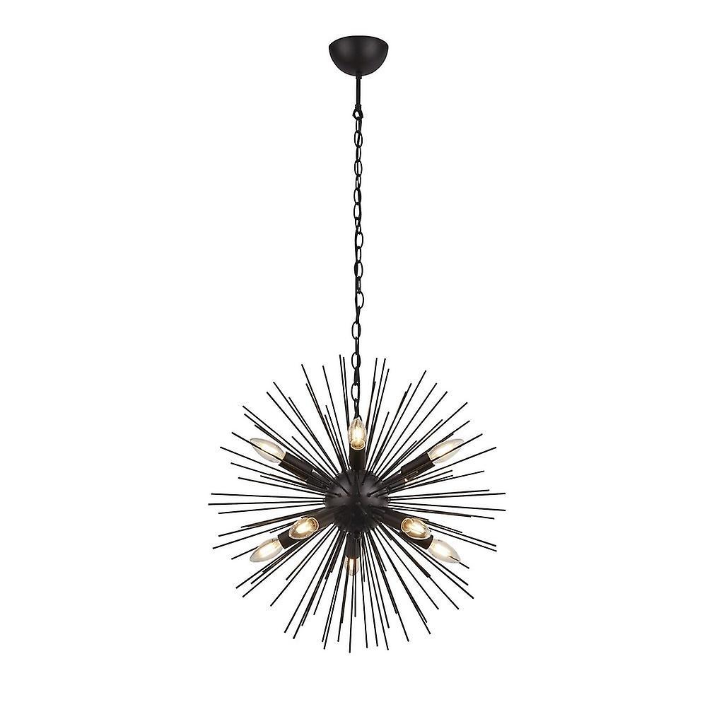 Searchlight Lighting Sputnik 10 Light Spherical Ceiling Pendant - Black