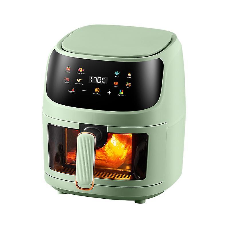 Smytv Air Fryer High-capacity Household Intelligent And Visual Multifunctional Electric Fryer And French Fry Machine Philips Airfryer 6L Light Green