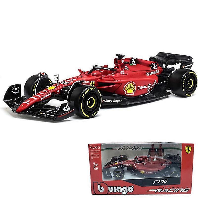 Toy Cars Burago 1:43 2022 Scuderia  F1-75 #16 Leclerc #55 Sainz F1 Model Formula Car Static Simulation Diecast Collection Gift 2022 F1-75 16