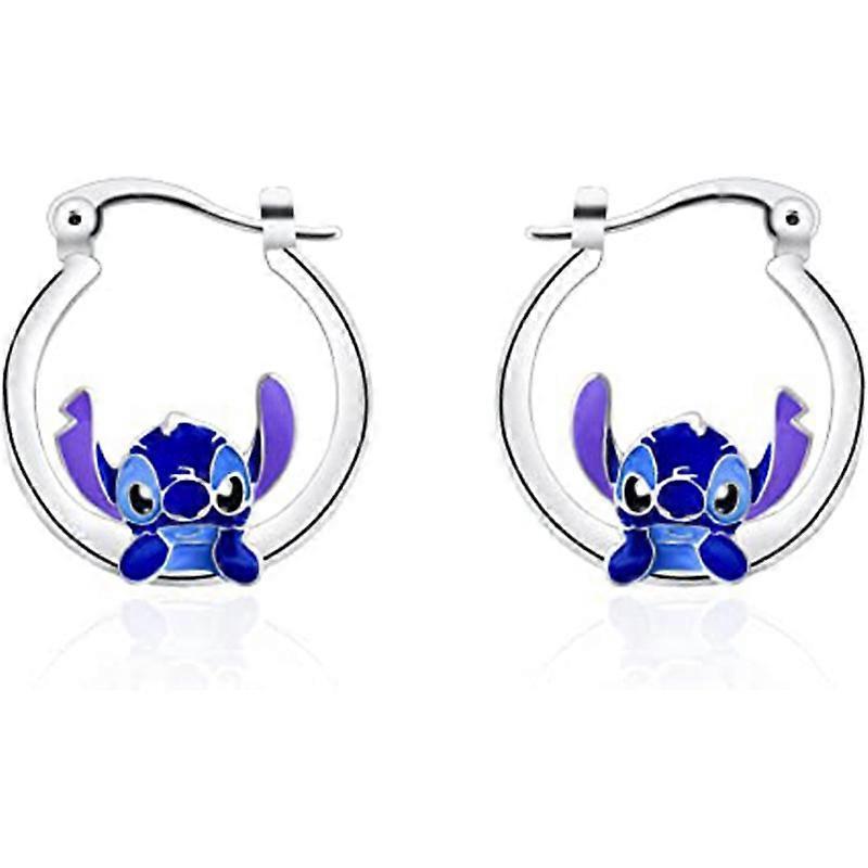 Bagadawang New Stitch Earrings Personalized Creative Animation Cartoon Oil Dripping Earrings Style A