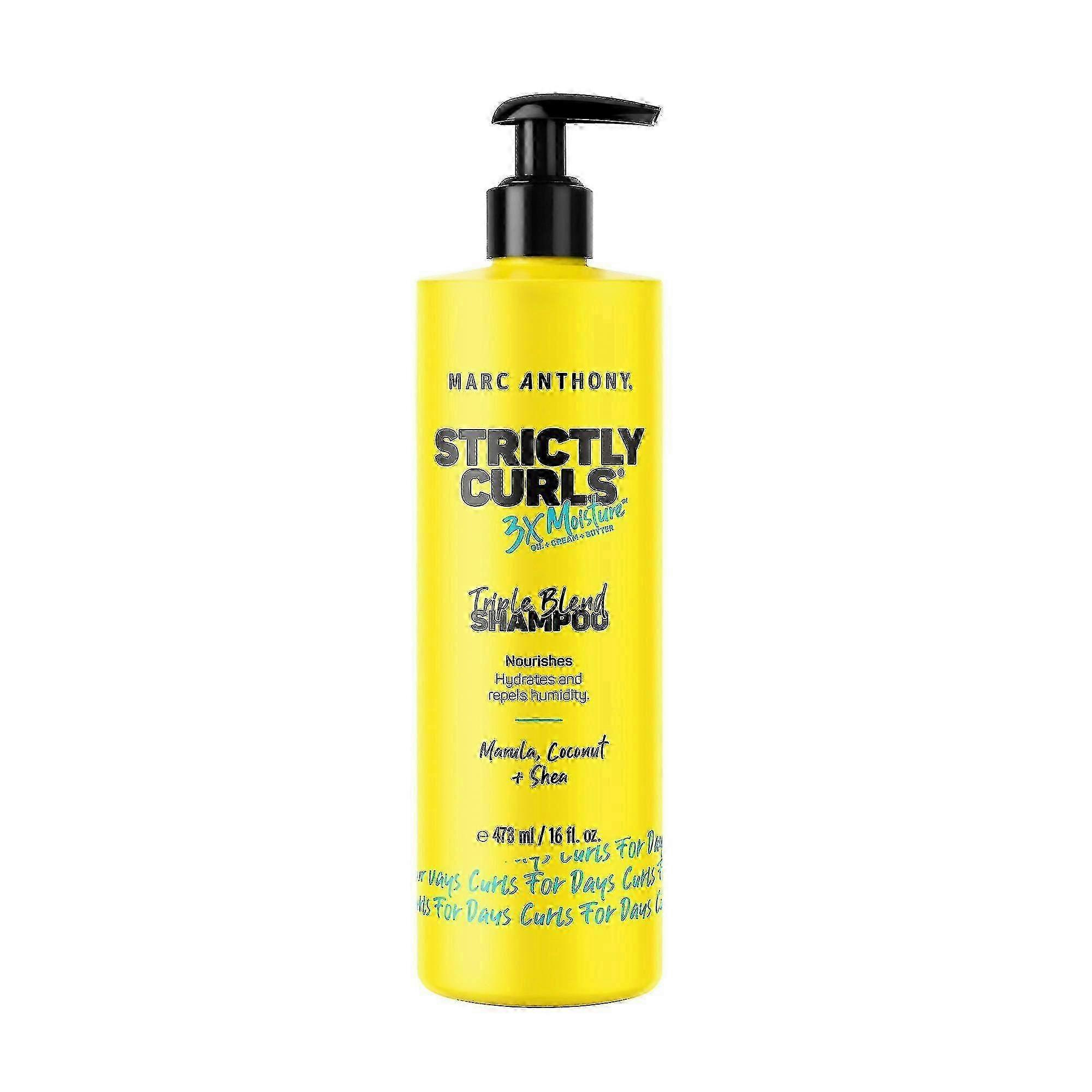 Marc Anthony Strictly Curls 3x Moisture Shampoo With Shea Butter & Marula Oil, 16 Floz