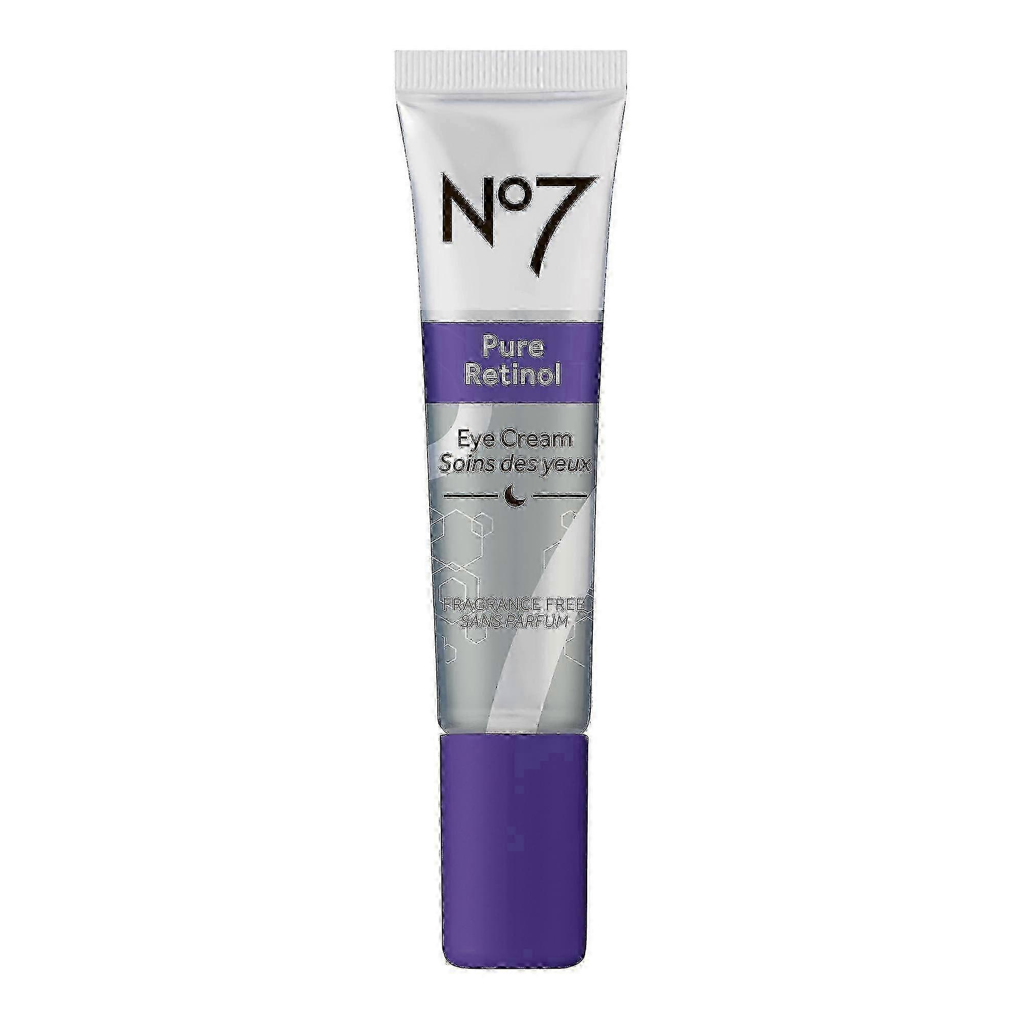 No7 Pure Retinol Eye Night Cream, Fragrance Free, 0.5 Oz