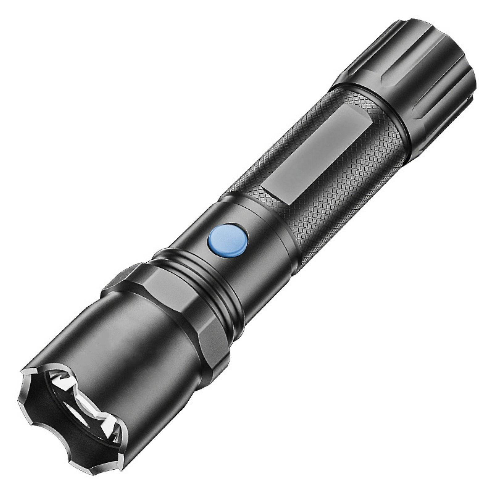 Taishh Led Flashlight,10000 Lumens Super Bright Flashlight, Rechargeable Flashlight With 4 Modes,, Powerful Handheld Flashlight Black