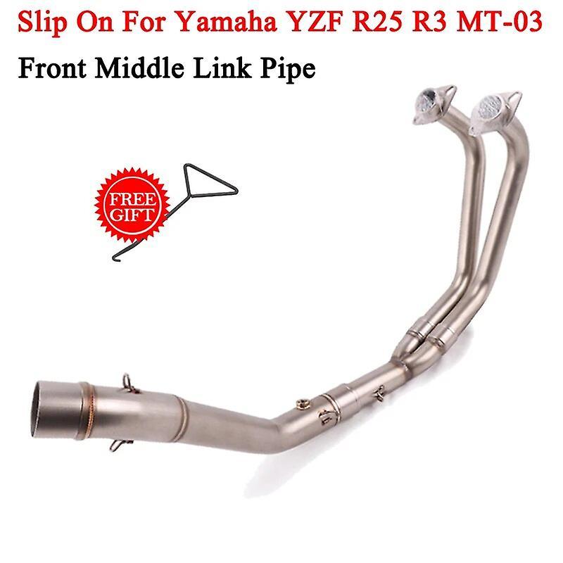 Muggyz Slip On For Yamaha Yzf R25 R3 Mt-03 Motorcycle Full Exhaust System Escape Modify Front Mid Link Pipe Db Killer Moto Muffler 51mm Type E