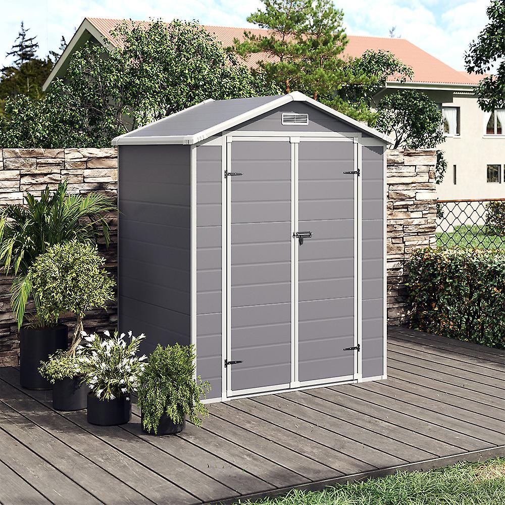 Living And Home Livingandhome Plastic Outdoor Garden Shed with Window