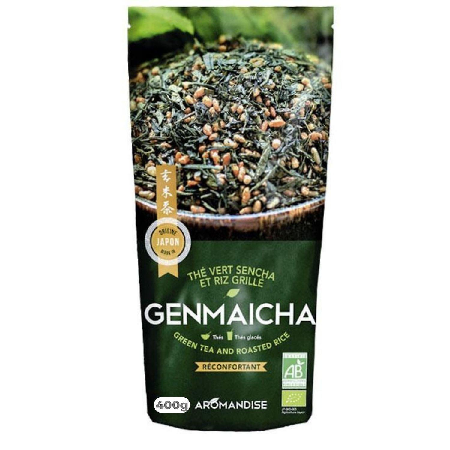 Aromandise Organic green tea and brown rice Genmaicha 400 g