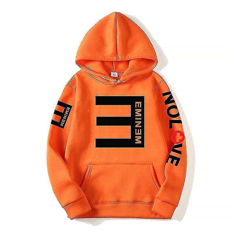 Zhenv Eminem Sweatshirt Eminem Anti-e Hip-hop Thickened Pullover Sweatshirt For Men And Women Hoodie orange L