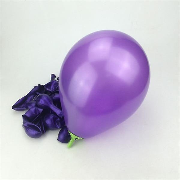 Slowmoose 10pcs Latex Helium Balloon - Thickening Pearl Party Balloons Purple