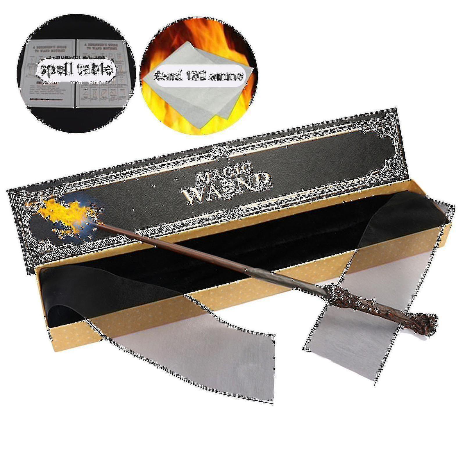 Mingerda 2024 Magical Fire-breathing Wand Cosplay Dumbledore Hermione Lord Voldemort Snape Fire-breathing Wand Gift [reduced!!!new Offer] style 1