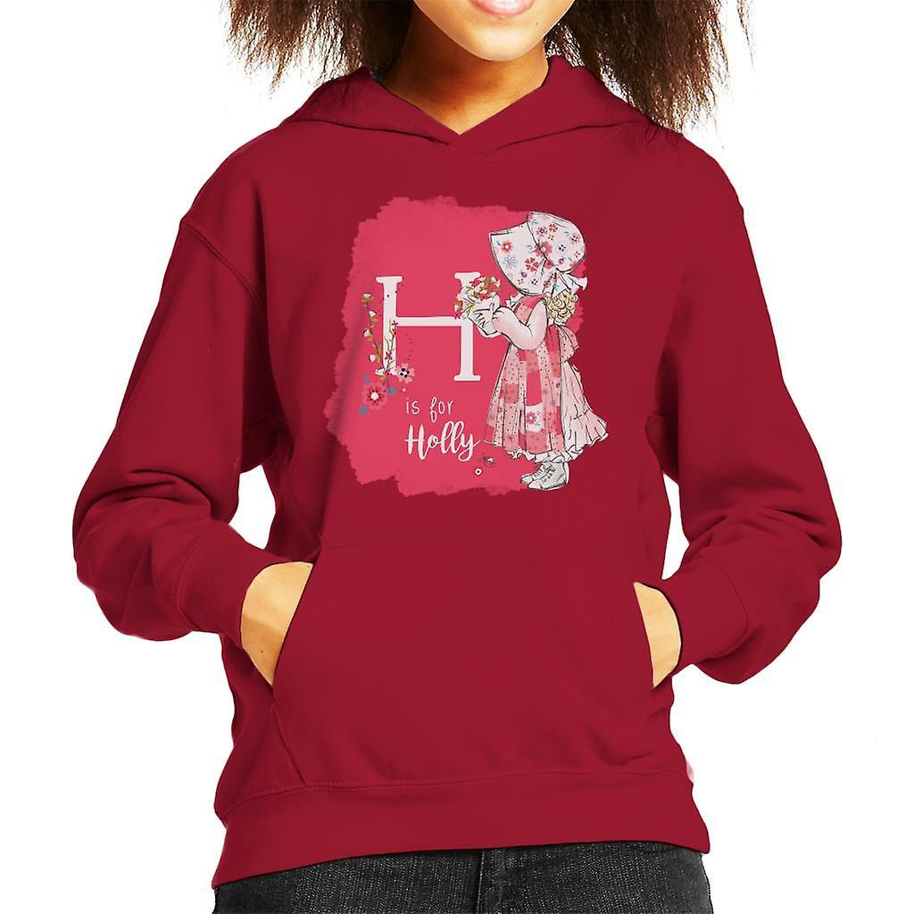 Holly Hobbie H Is For Holly Kid's Hooded Sweatshirt Cherry Red X-Large (12-13 yrs)