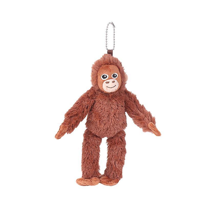 He Fei Mao Qiang Dian Zi Shang Wu You Xian Gong Si Cartoon Gorilla Plush Toy Chimpanzees Monkey Doll Pendant Keychain Car Bag Decor 1 Piece