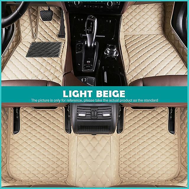 Mat Car Floor Mats For Jaguar F-pace 2016 2017 2018 2019 2020 Custom Auto Foot Pads Automobile Carpet Cover Interior Accessories LIGHE BEIGE