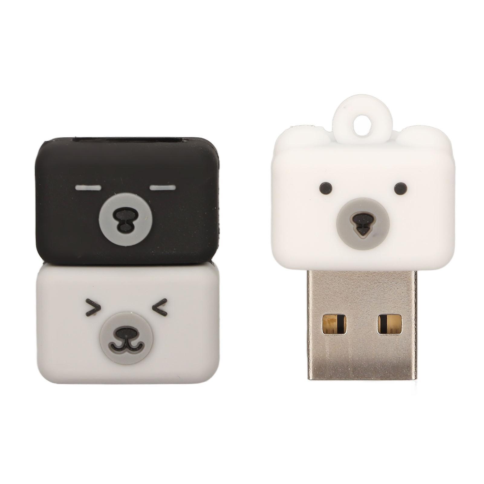 128G Cartoon Bear USB Flash Drive - Plug and Play, Hot Swap Support, Shock