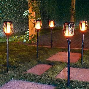 Hycy Waterproof Solar Flame Lamp IP65 Garden Torch Solar Flame Lights Outdoor Decoration for Garden Patio Paths (4 Pack)