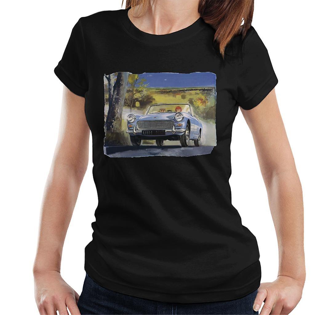 Austin Healey Countryside Background British Motor Heritage Women's T-Shirt Black Medium