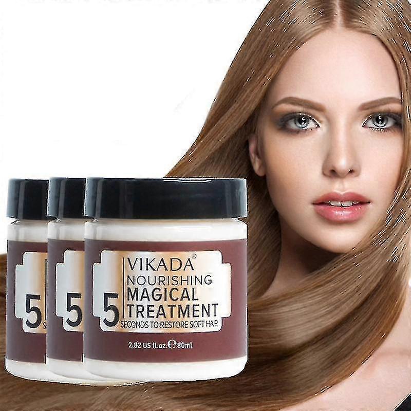 Lycxames 1-3pcs Vikada Nourishing Magical Treatment - 5 Seconds To Restore Soft Hair Mask