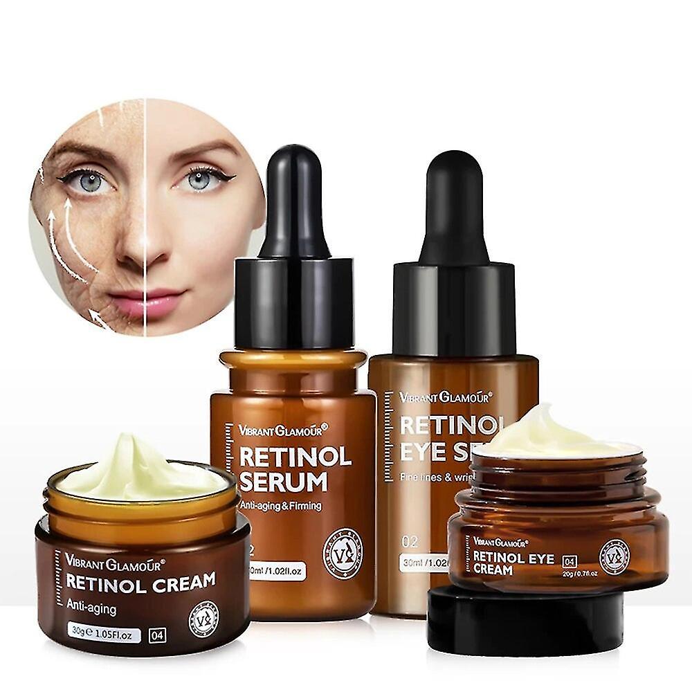 DUqi Face Skin Care Retinol Facial Eye Cream Serum Firming Lifting Anti-aging Reduce Wrinkle Fine Lines Remove Spots Cosmetic Set