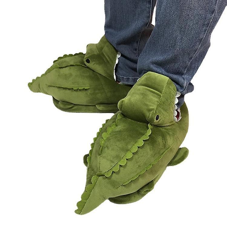 Moye Adult Crocodile Slippers Funny Soft Cozy Animal House Shoes