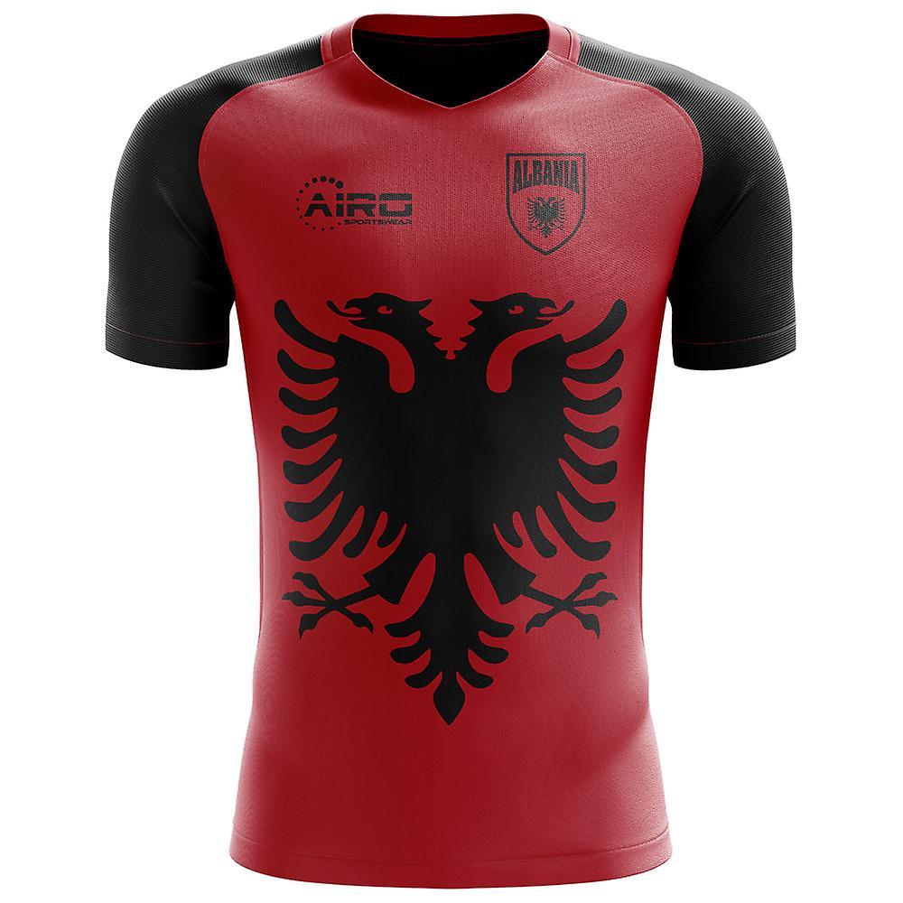 Airo Sportswear 2023-2024 Albania Flag Concept Football Shirt - Little Boys Red XLB 7-8yrs (122-128cm)