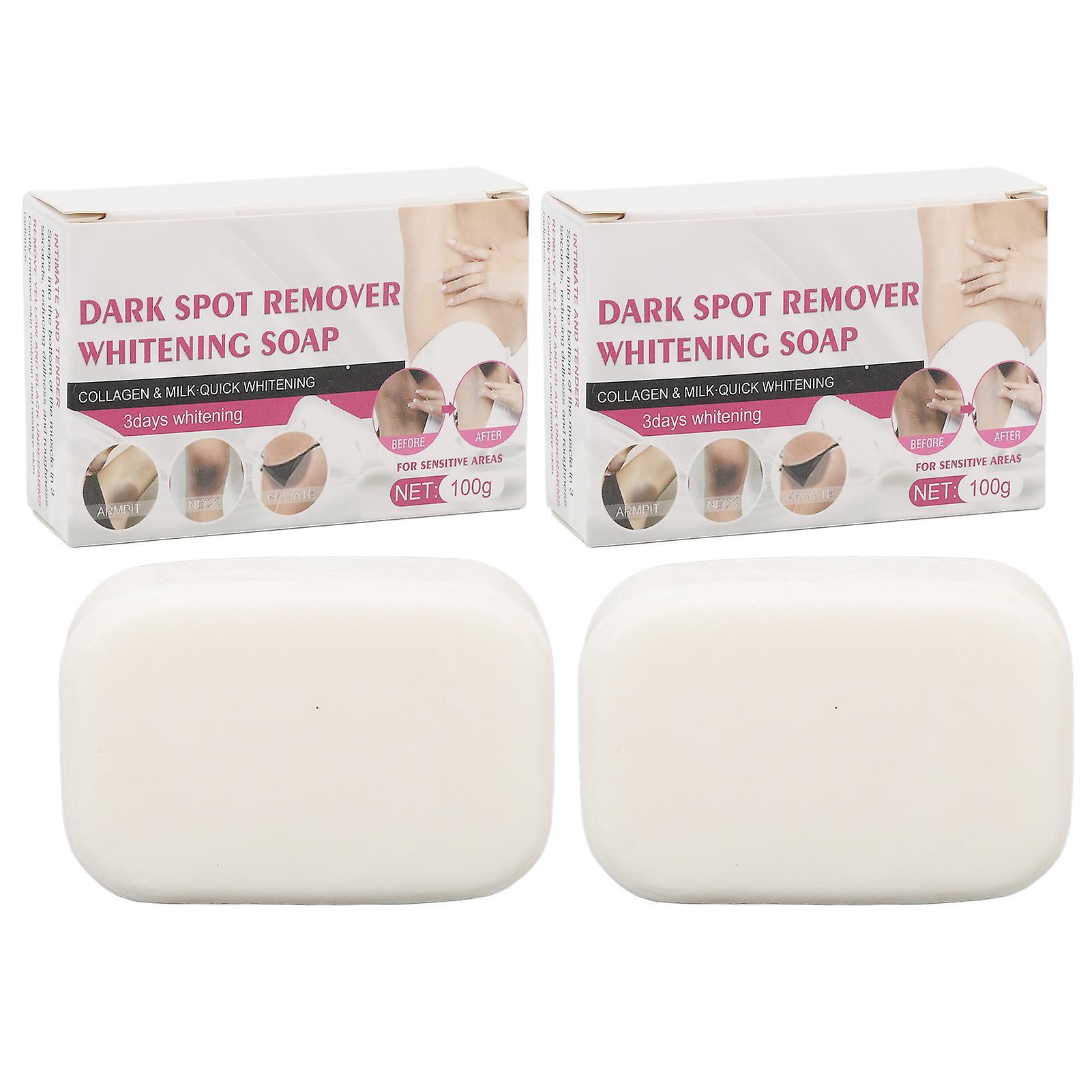 Organic Skin Brightening Soap 3.5oz - Gentle Deep Cleaning Whitening Soap for Dark Spot Removal (2PCS)