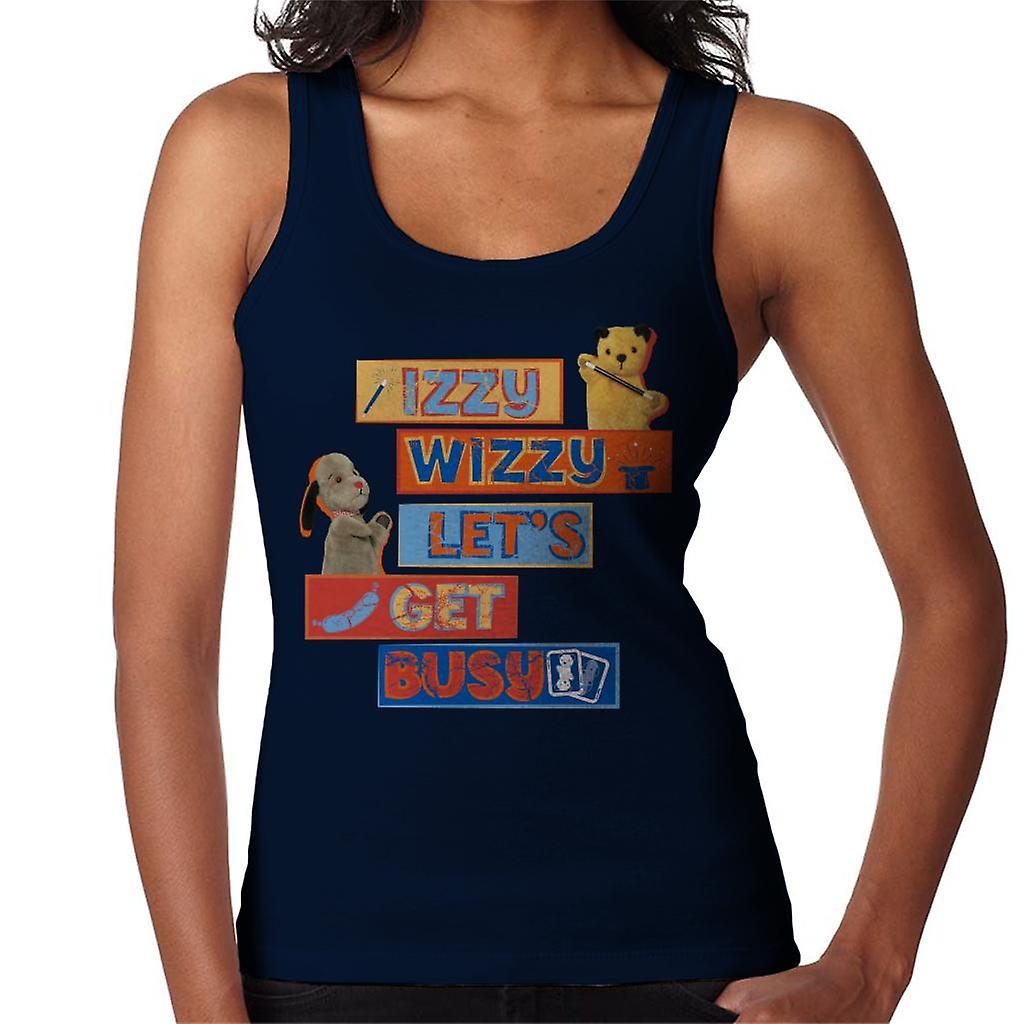 Sooty Izzy Wizzy Let's Get Busy Women's Vest Navy Blue XX-Large