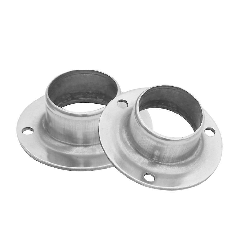 Slowmoose Thick Stainless Steel Flange Seat, Curtain Cloth Rod Round Tube Bracket 25mm / DN400