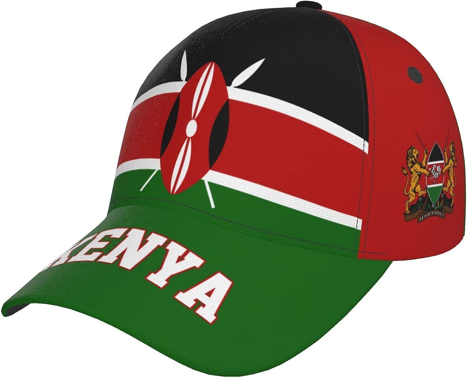 Kerota Kenya Flag Kenyans Baseball Cap Full Print Adult Men Hat Patriotism Supporter Soccer Caps Black bm-4643 color1472