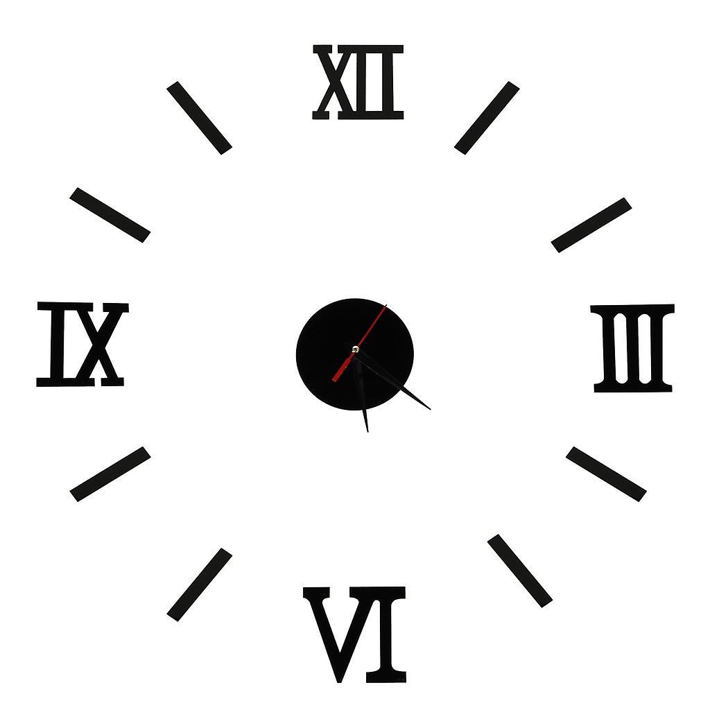 Pricenet Wall Clock Black Roman Numerals