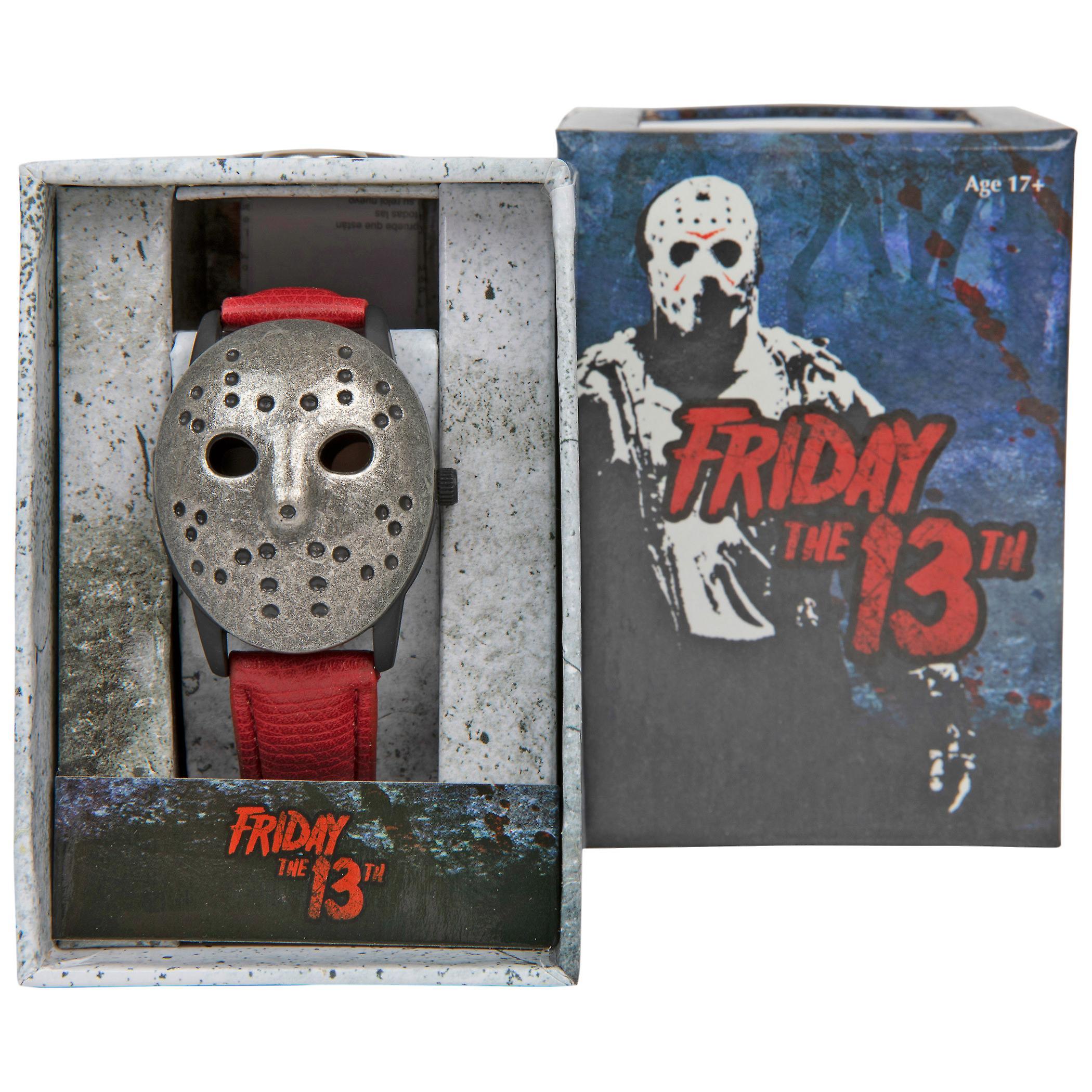 Movies Friday the 13th Jason Voorhees Mask Flip-Up Watch Face Cover Watch Brown