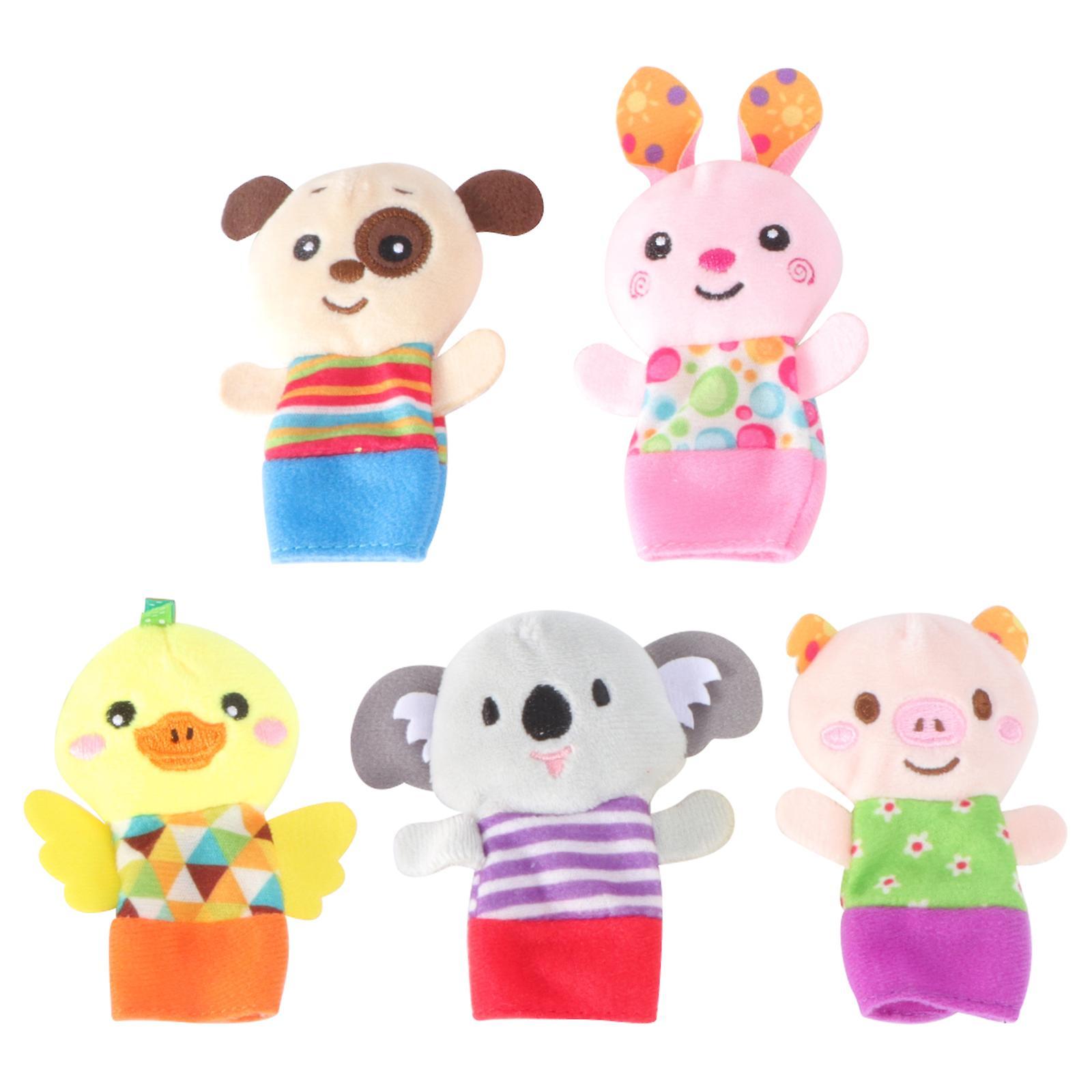 Tinksky 5 Pcs Animal Finger Puppets Finger Puppets Kids Kids Finger Puppets Cartoon Finger Puppets