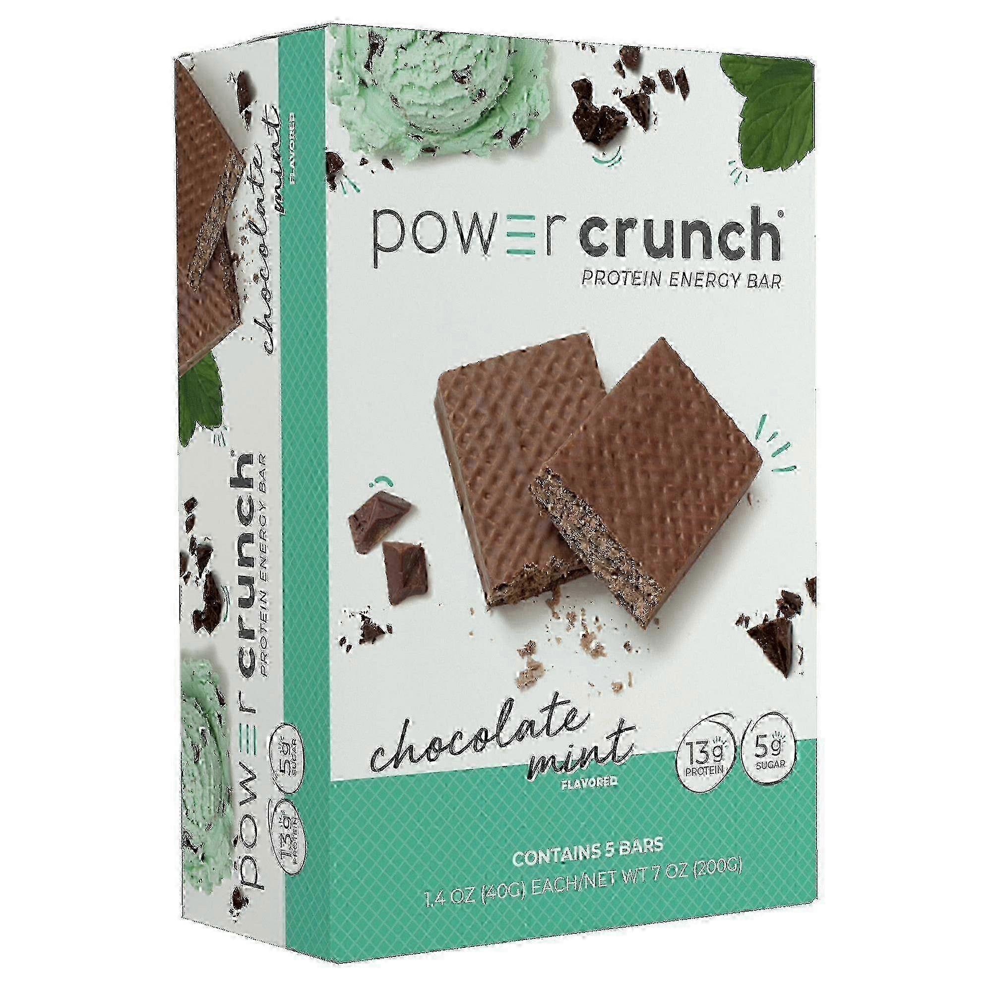 Power Crunch Protein Energy Bars, Chocolate Mint, 5 Ea