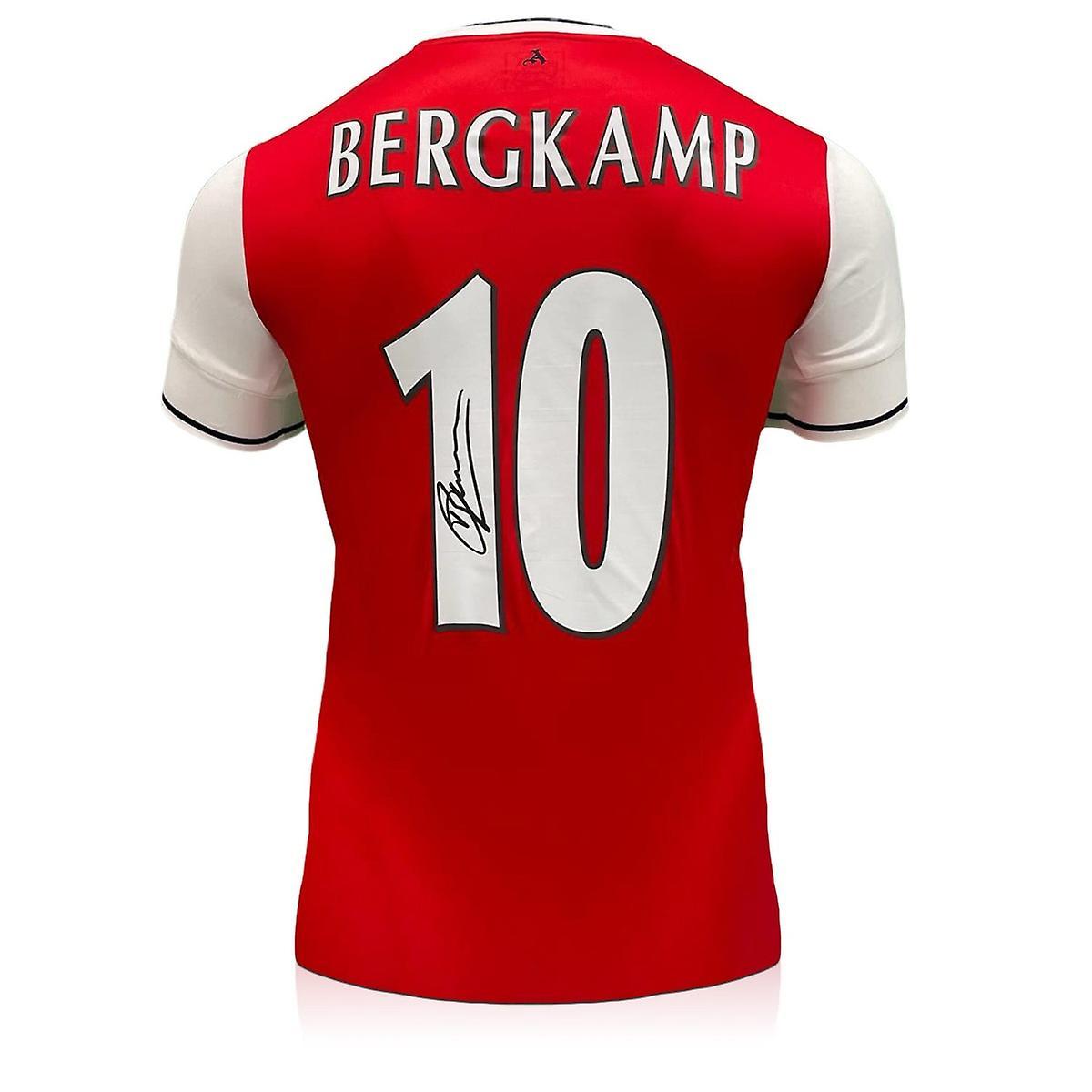 Exclusive Memorabilia Dennis Bergkamp Signed Arsenal Football Shirt