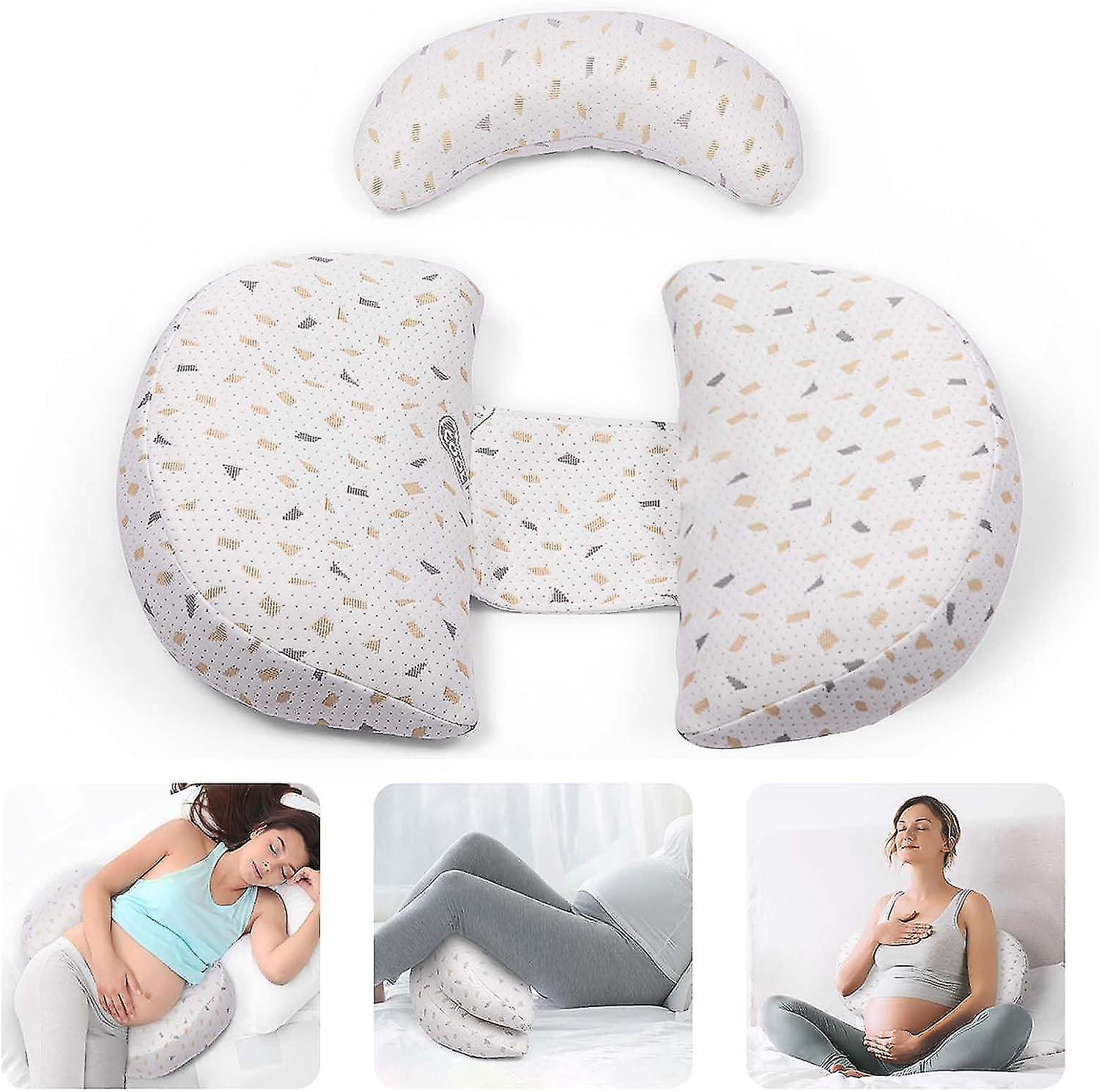 Litzee Pregnancy Pillow, Stepped Wedge Maternity Pillow For Pregnant Women, With Adjustable & Detachable & Washable Pillow Covers, Support Cushion ...