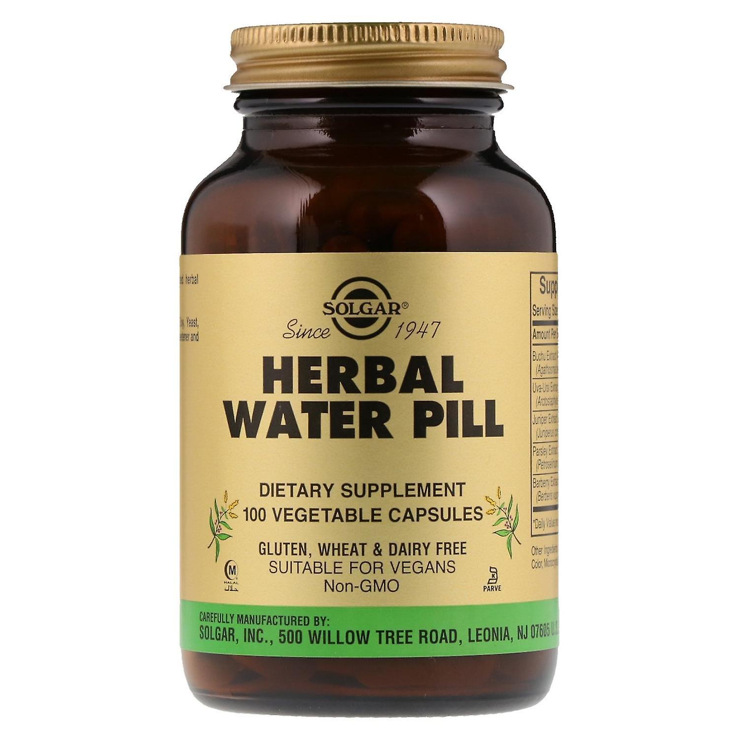 Solgar, Herbal Water Pill, 100 Vegetable Capsules