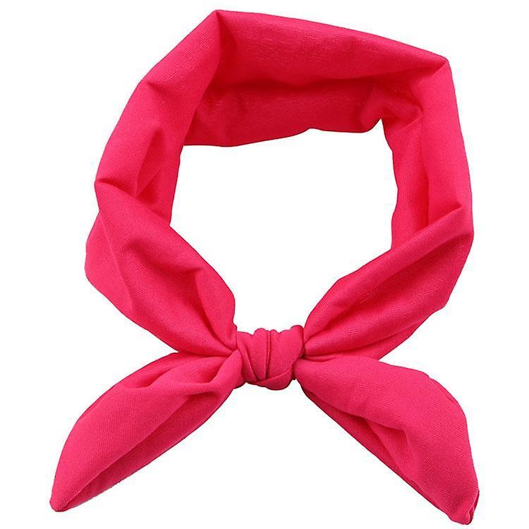 Slowmoose Cute Bow Design, Rabbit Ear Style Headband Rose Red