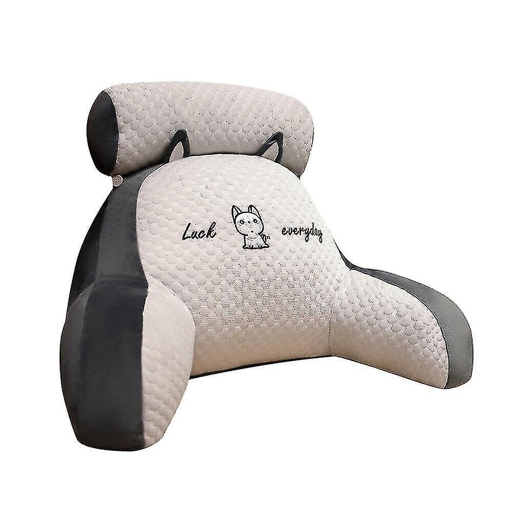 Guangzhou Yunlan Trading Co., Reading Pillow For Bed Back Rest Lumbar Support Arm Seat Cushion Lounger Pad Grey A