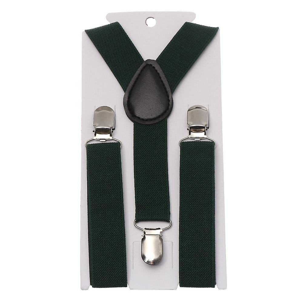 Slowmoose Adjustable Elastic Suspenders With Bow Tie For And style 2-green